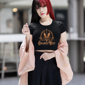 Gallows West - Women's Crop Top - Double Sided - Logo / I like My Music Haunted